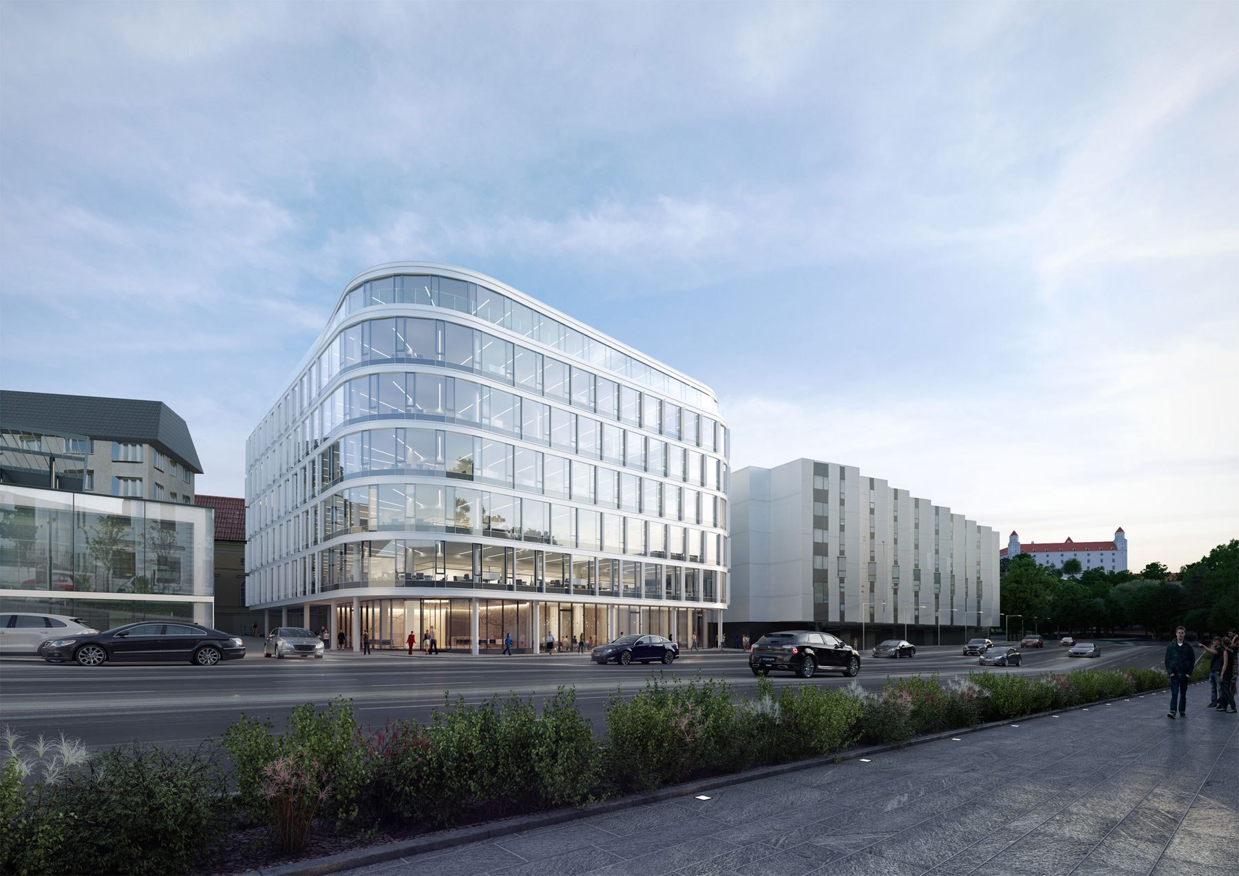 UNIQ Staromestská Offices (4. kvartál 2016) Projekt administratívnej budovy s obchodnými priestormi na Veternej ulici v Bratislave bol navrhnutý v súlade s najnovšími svetovými trendmi. Projekt má ambíciu získať certifikáciu LEED Gold.