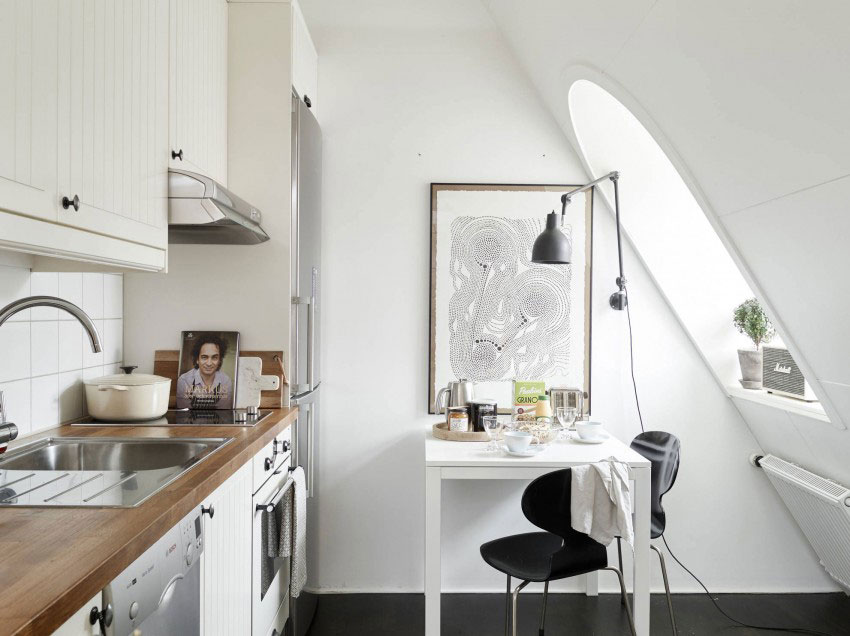 Malý, ale čarovný - podkrovný byt pre slobodných v škandinávskom štýle - foto - 12