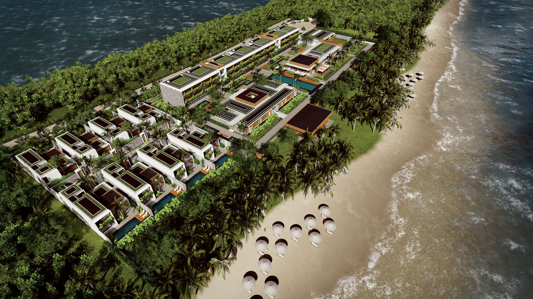 Pri návrhu sa museli rešpektovať aj výškové zónovanie – architektúra nesmie byť vyššia ako palma –, ako aj zásady o ochrane pásma pri mori.