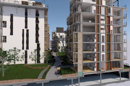 Bytový komplex NiDO I, Bratislava Projekt: 2016 – 2017, realizácia: 2016 – 2017. Po prvýkrát sa na Slovensku podarilo preniesť model na stavbu, tzv. BIM manažment, počas výstavby.