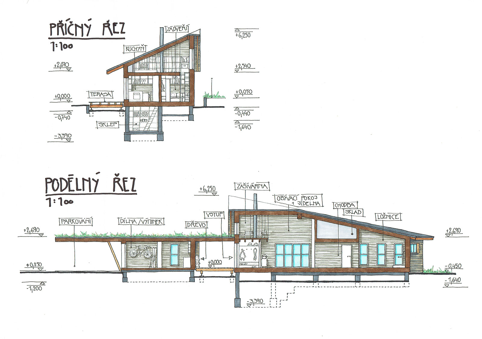 Dom Kaštan plans CZ 2