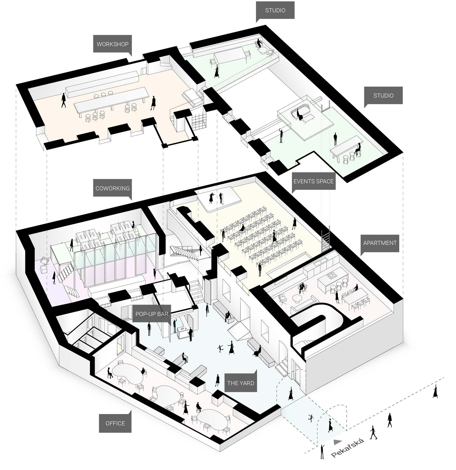 Spatial axonometry of functions