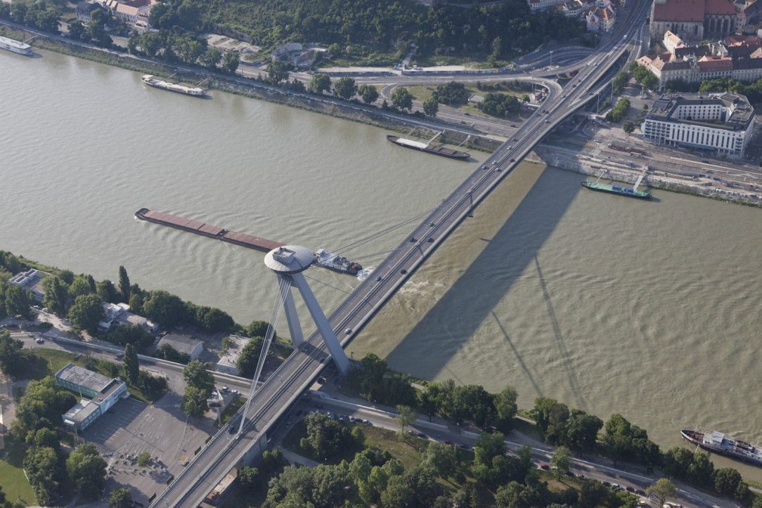 New Bridge Nový most in Bratislava