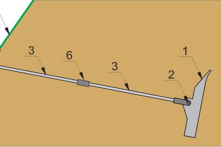 Obr. 1 Schéma mechanickej zemnej kotvy ZUBOR 1 – kotviaca hlava, 2 – kĺbové spojenie, 3 – kotevná tyč, 4 – roznášacia platňa, 5 – poistná matica, 6 – spojovník, 7 – povrch zabezpečovanej konštrukcie