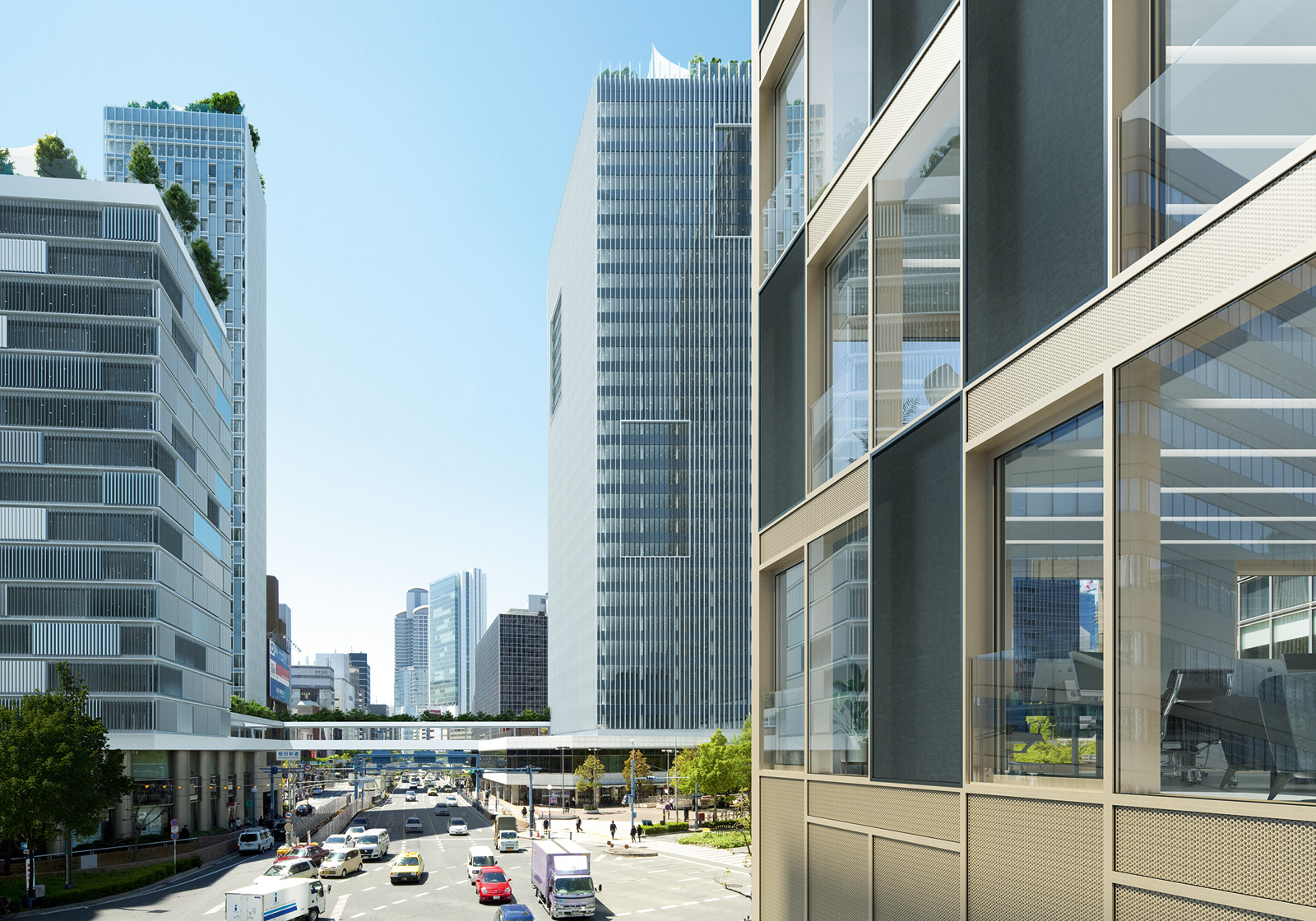 Schüco prototyp predstavený počas BAU 2019 Vonkajšie fasády pohlcujúce zvuk môžu významne prispieť k zníženiu šírenia hluku v mestských priestoroch.