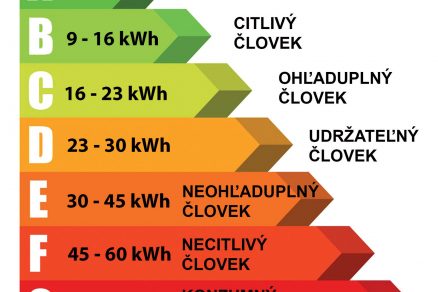 Obr. 3 Energetická certifikácia človeka podľa dennej spotreby energie