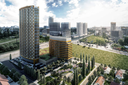 Projekt Klingerka prinesie okrem bývania v najvyššej obytnej budove na Slovensku 115 m aj administratívny objekt a verejný park.