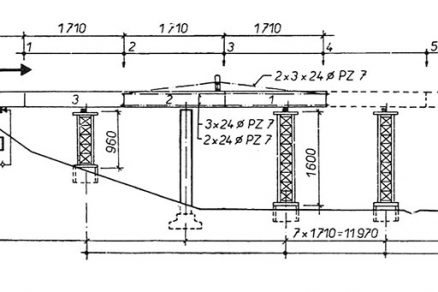 Obr. 4 Schéma výstavby mosta v Tomiciach [2]