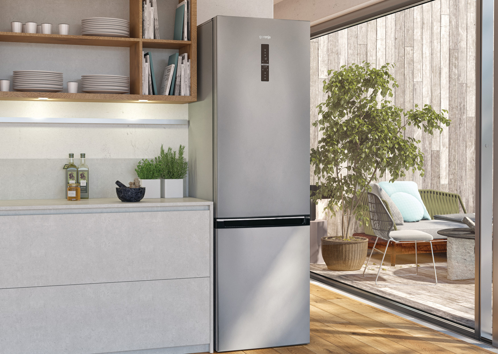 Inteligentná chladnička Gorenje NRK6203TX