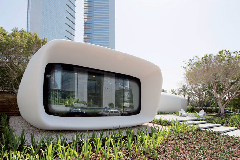 Kancelárie Dubai Future Foundation vytlačila čínska firma Winsun len za 17 dní.