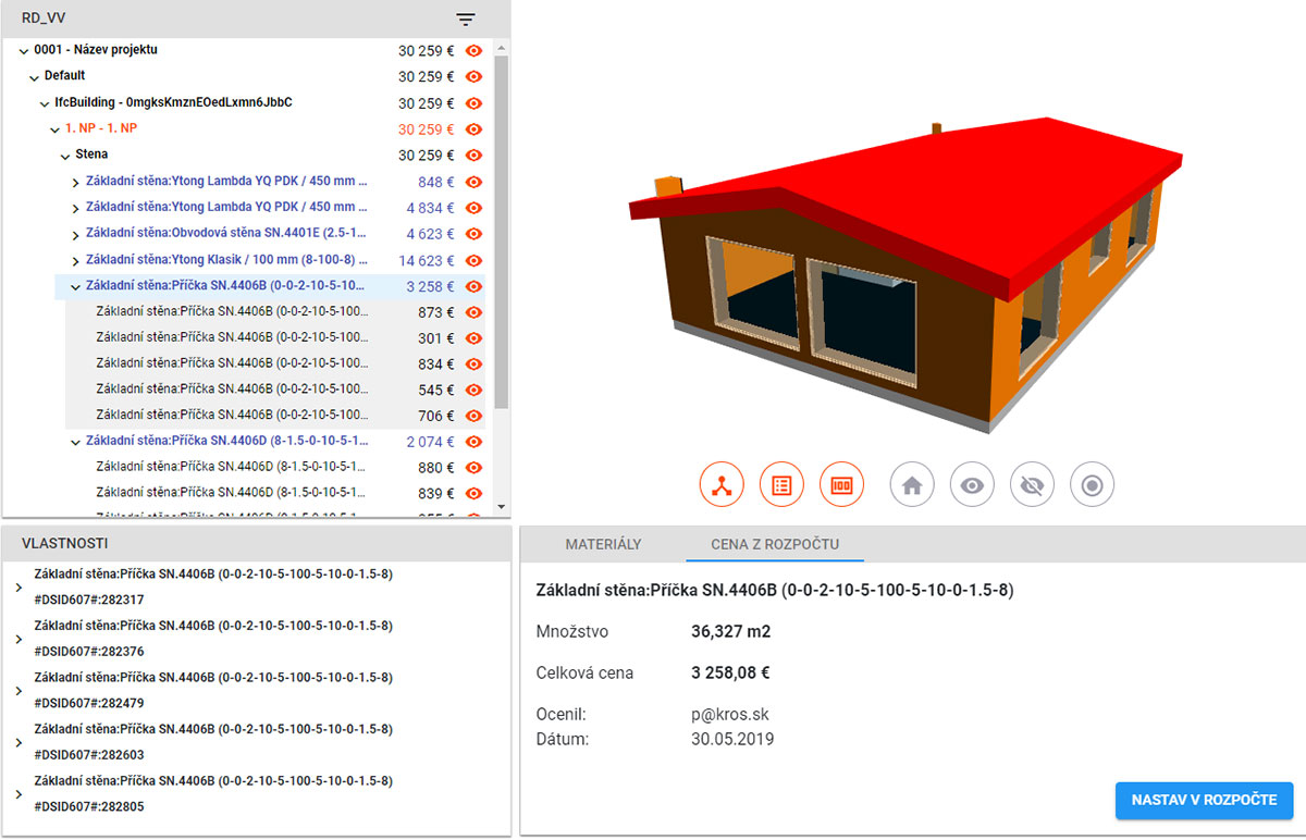 Ocenený BIM model