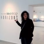Odile Decq na svojej výstave v Tatranskej galérii v Poprade.
