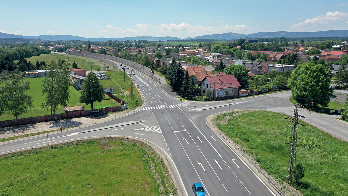 Obr. 5 Pohľad na križovatku v Turčianskych Tepliciach Diviakoch po rekonštrukcii