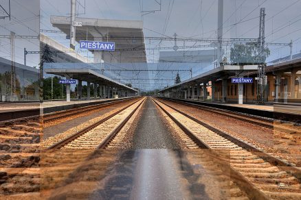 elezničné nástupisko v Piešťanoch