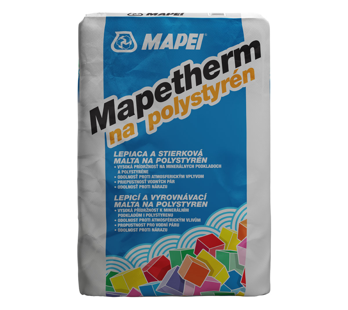 Mapetherm na polystyrén je lepiaca malta určená na lepenie a stierkovanie tepelnoizolačných dosiek z polystyrénu