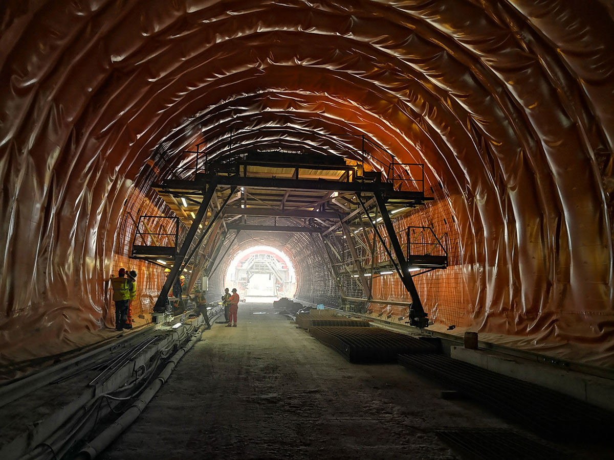 Betonárske práce v tuneli Prešov 3