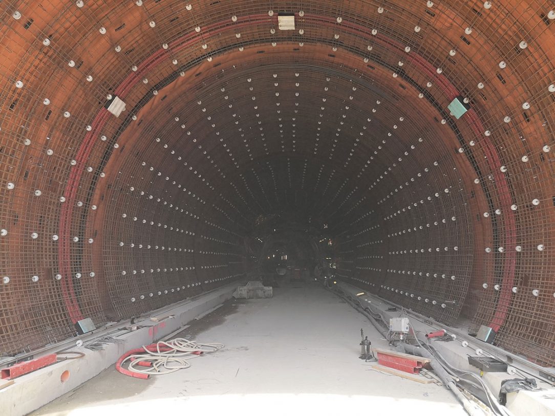 Betonárske práce v tuneli Prešov 4