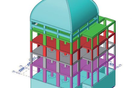 Obr. 5 Výpočtový model nosnej konštrukcie