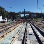 Obr. 5 Pevná jazdná dráha po betonáži