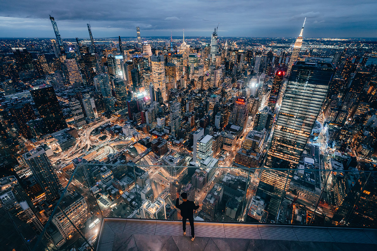 Večerný výhľad na Manhattan.