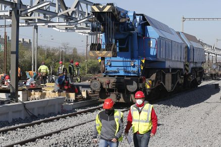 Záťažová skúška mostu cez ulicu Průběžná 09