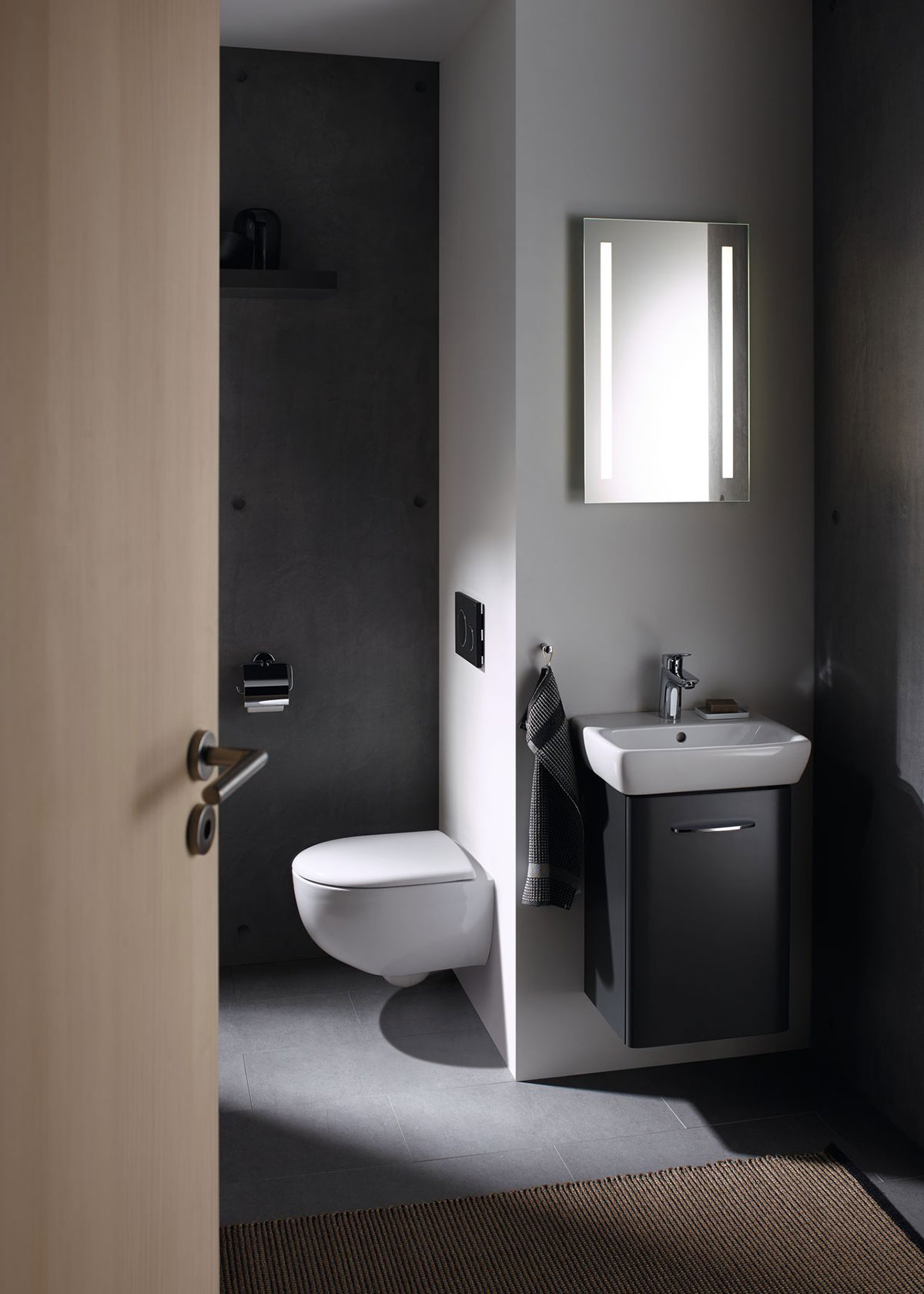 Skrátené WC Geberit Selnova Compact je ideálne do malých kúpeľní.