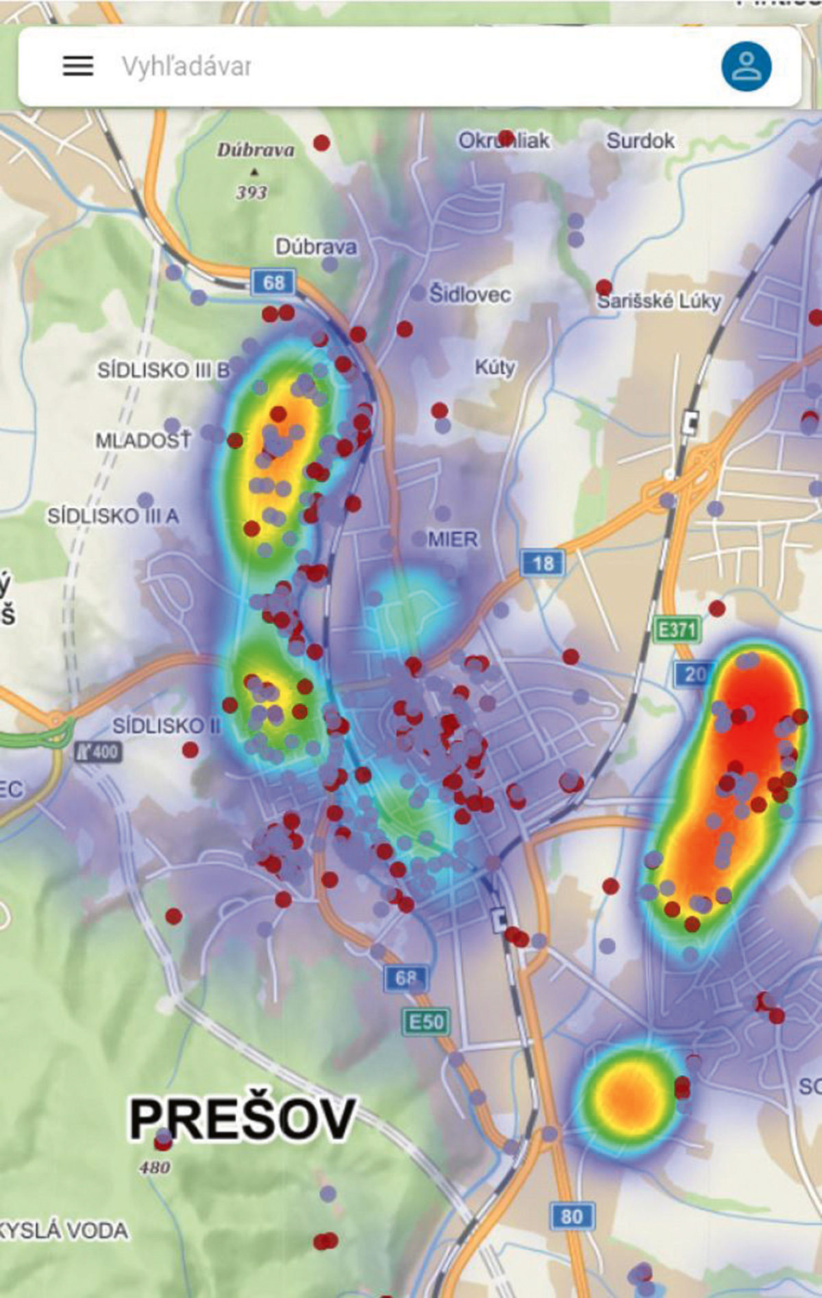 Pocitové mapy online platforma