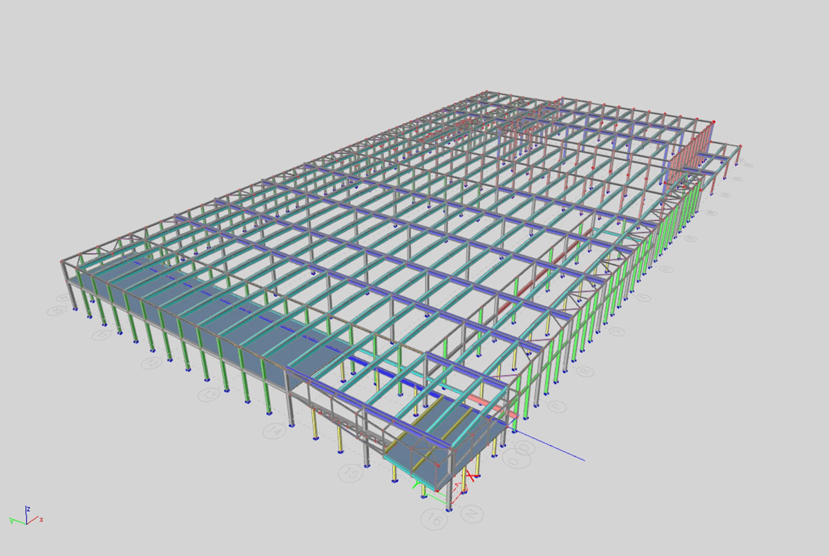 Obr.4 – 3D výpočtový model