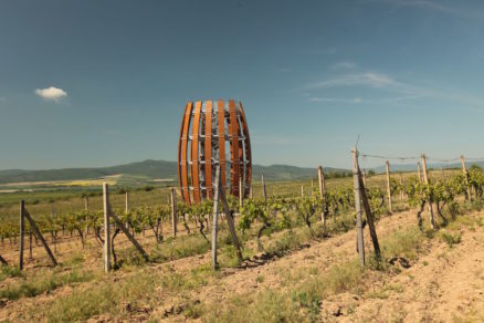 Turistická rozhľadna uprostred viníc obce Malá Tŕňa. Jej autormi sú architekti M. Michaľák a J. Kanócz.