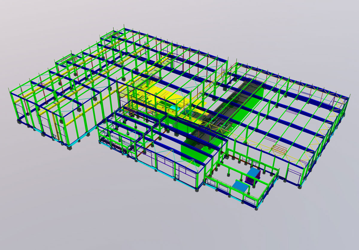 Obr.1 – 3D model nosnej konštrukcie