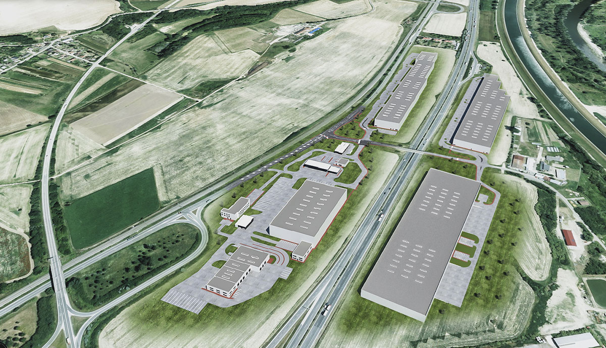 Obr.1 – Vizualizácia – Logistický park Opatovce