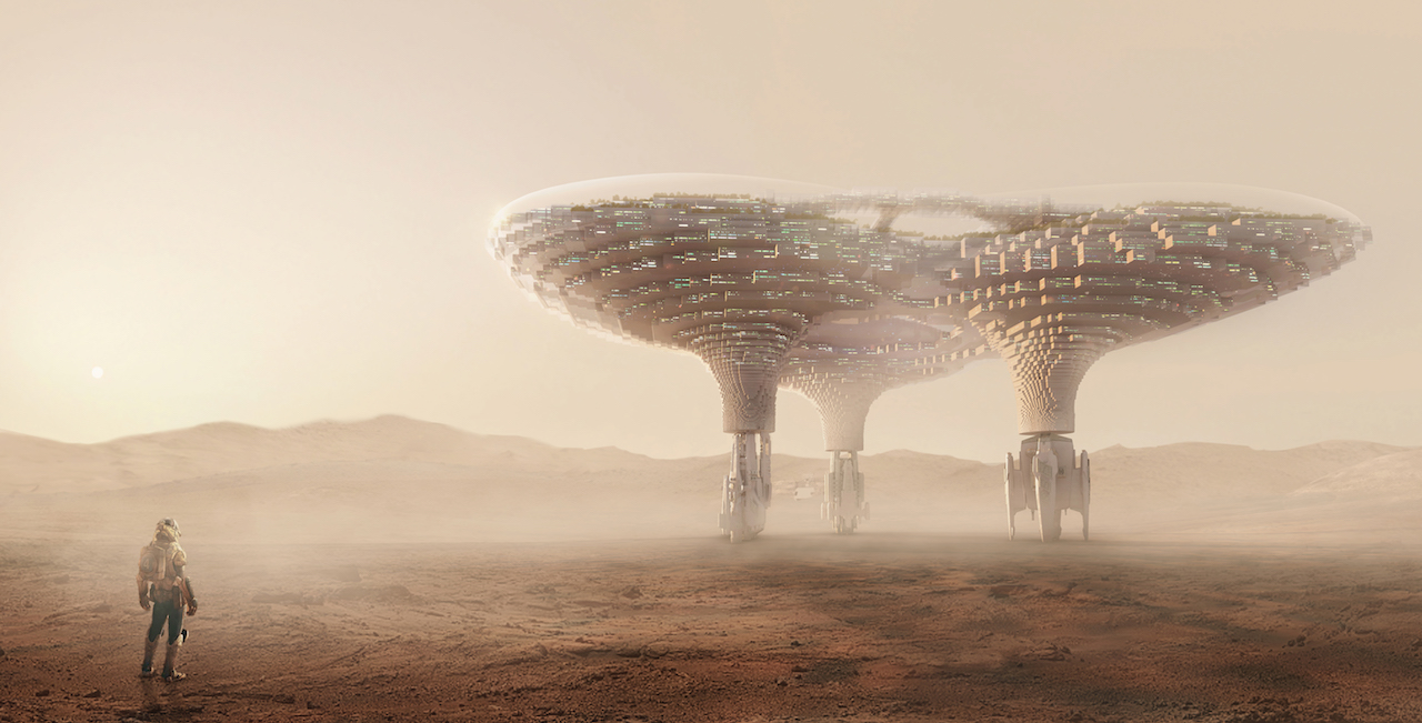 Crystal Space City the Mars CAA architects