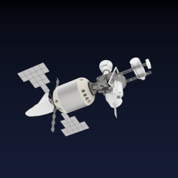 Vizualizácia vesmírnej stanice R3-Debris.