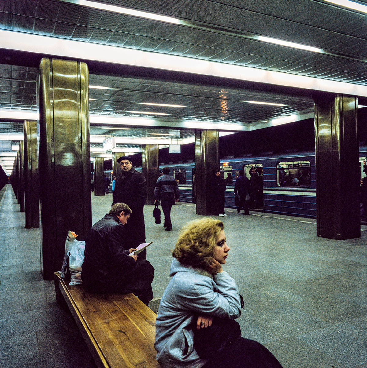 1985 stanica metra Pražskaja v Moskve