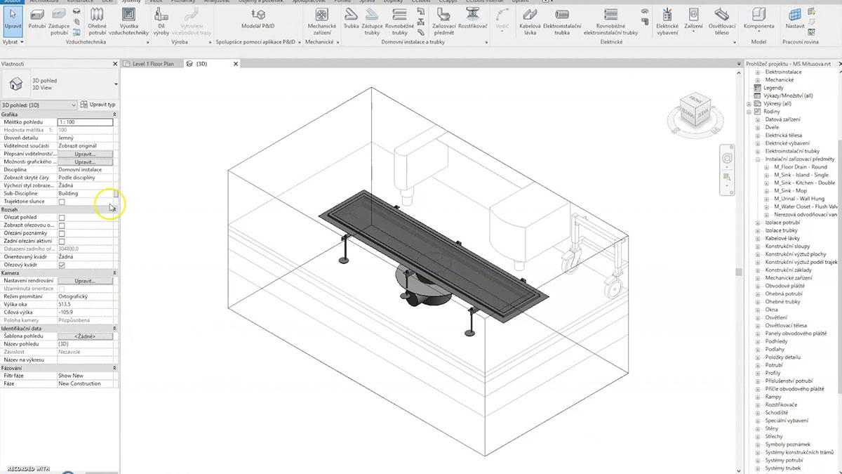 MEA projektování v BIM nerez 3