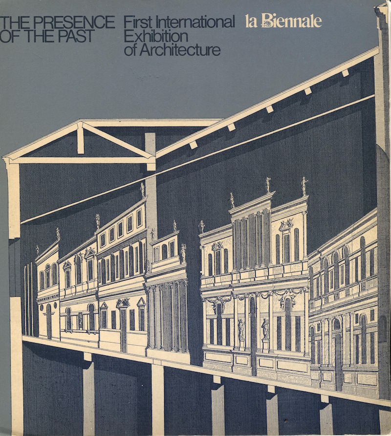 Obálky katalógov na 1. bienále architektúry
v Benátkach v roku 1980.