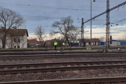 Meranie polohopisu trate, stanica Devínska Nová Ves