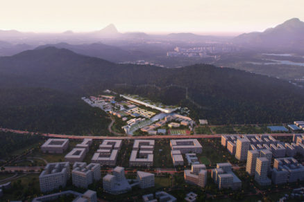 Nový kampus Inštitútu dizajnu a inovácií bude súčasťou obrovského areálu Fenghuangshan Creative Park pri čínskom meste Šen-čen.
