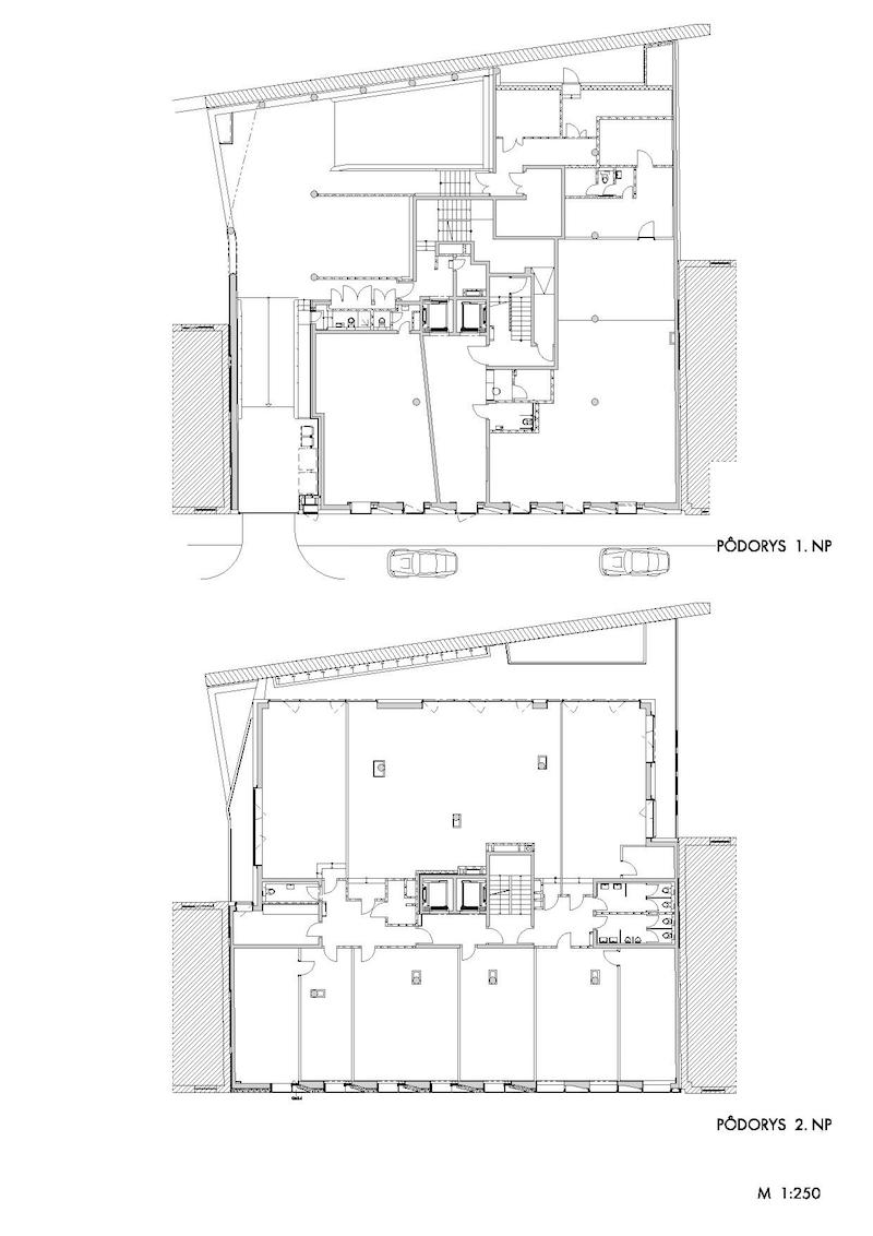 Pôdorys 1. NP a 2. NP.