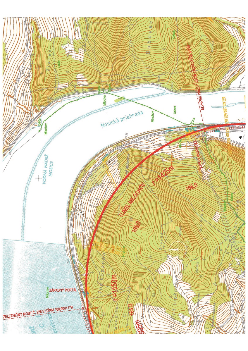 Obrazok 1 Situacne umiestnenie tunela Milochov