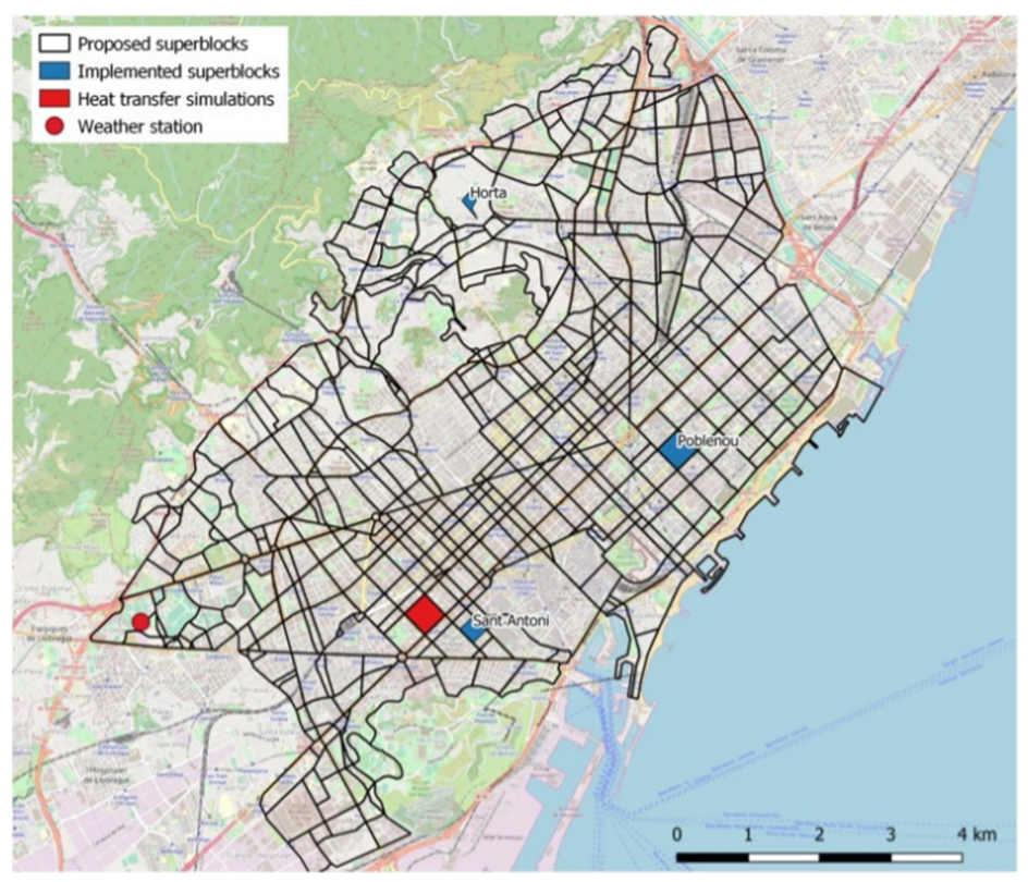 Grafika 2: Mapa navrhovaných super blokov.