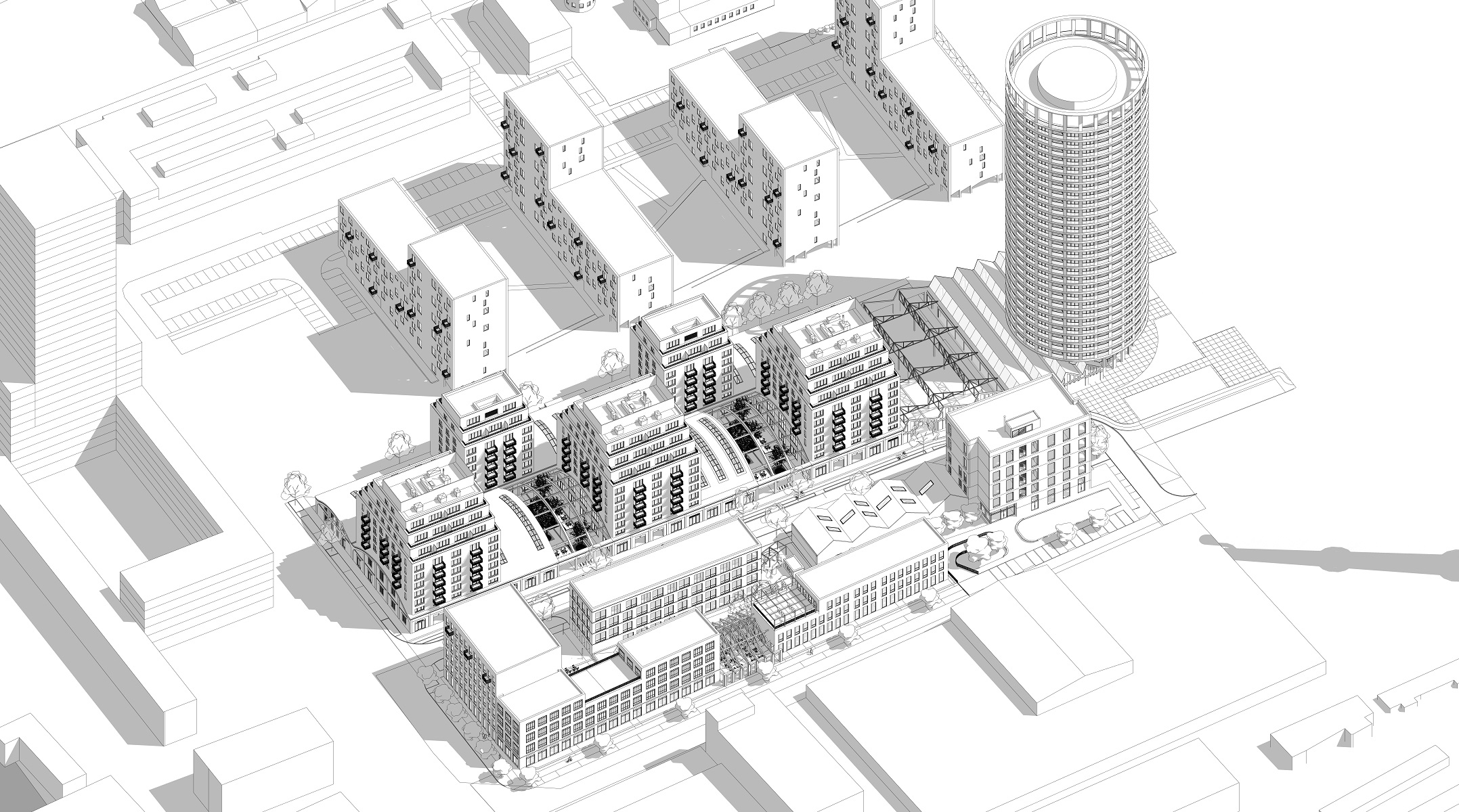 Projekt Acord 
Matador nadväzuje 
na projekt Nová 
Matadorka, ktorý 
rovnako navrhli 
Compass Architekti.