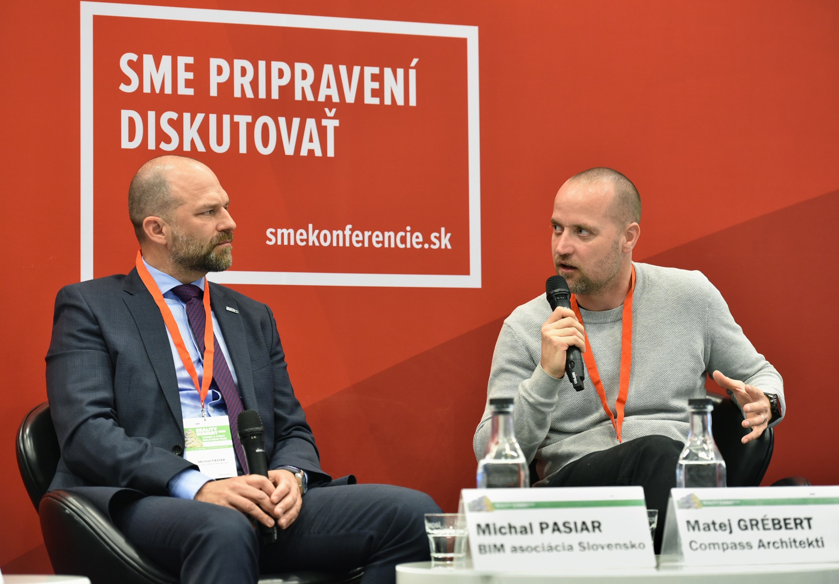 Zľava Michal Pasiar (BIM asociácia Slovensko),Matej Grébert (Compass Architekti), Reality Summit 2022, Reality Summit 2022