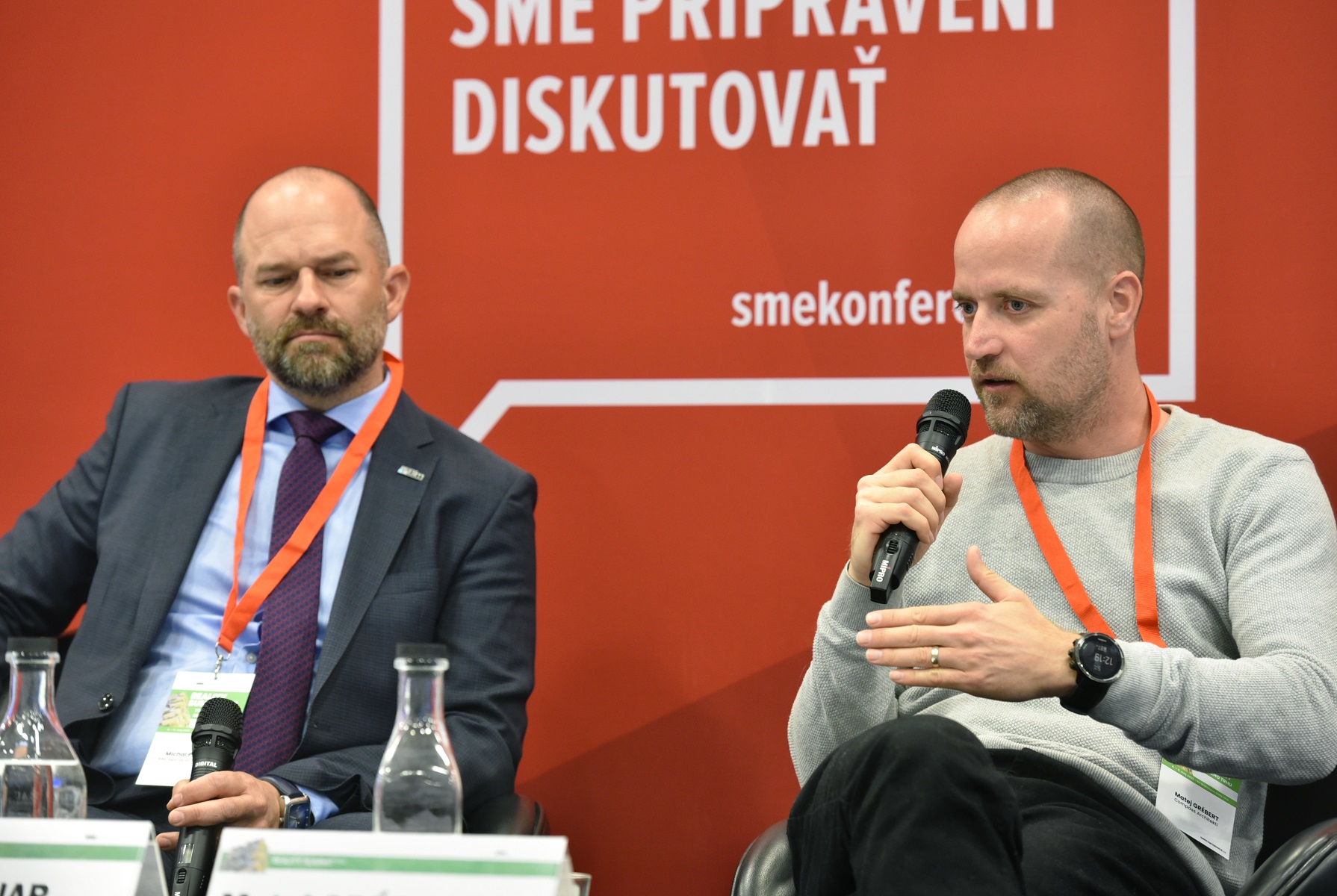 Zľava Michal Pasiar (BIM asociácia Slovensko),Matej Grébert (Compass Architekti), Reality Summit 2022