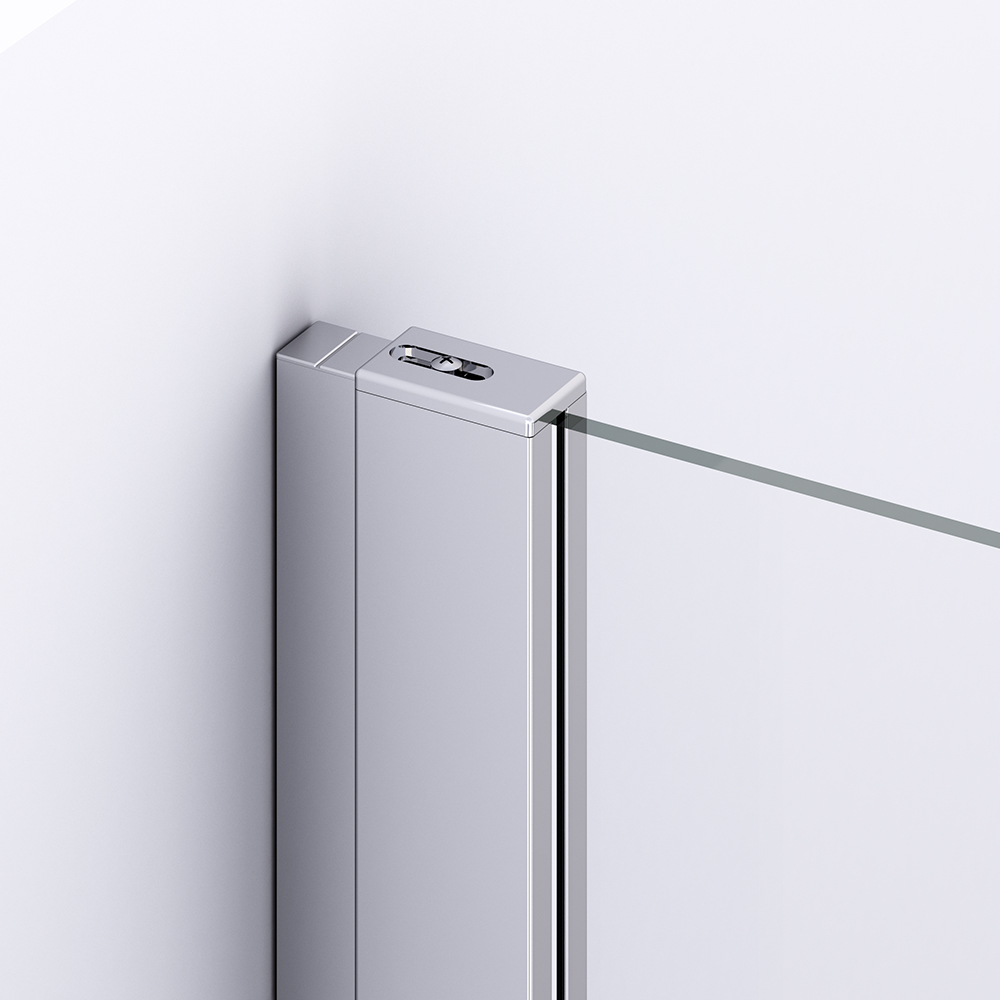 Montáž sprchovej zásteny DIVERA je jednoduchá najmä vďaka vyrovnávaciemu profilu, ktorý ponúka prestaviteľnosť až 60 mm.