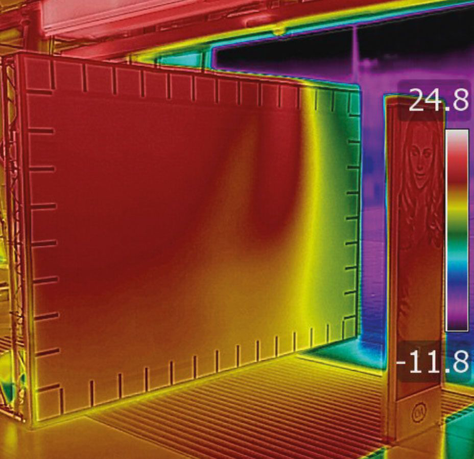 Obr. 4 Termosnímka s dvernou clonou Teddington