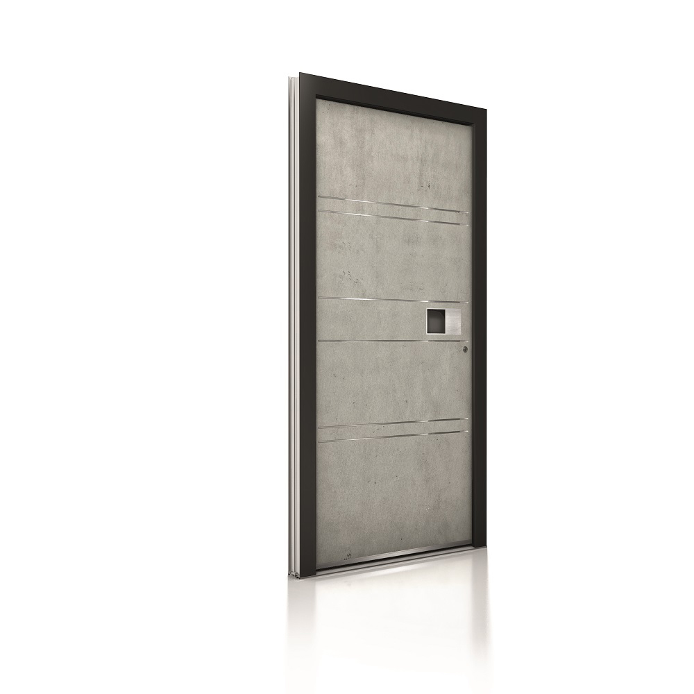 Internorm hlinikove vchodove dvere AT400 imitacia Beton 1000x1000 1