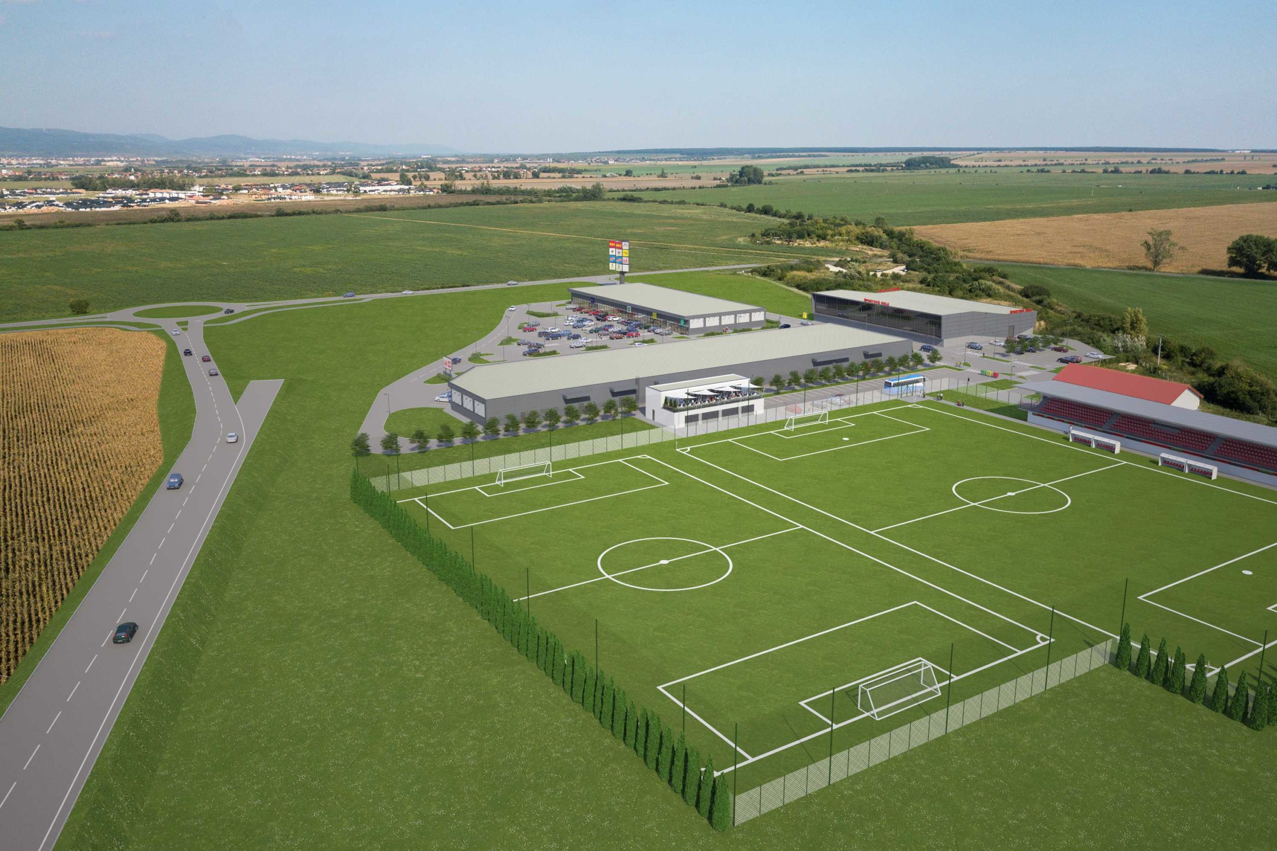 Výstavba Retail parku a futbalového štadióna v Chorvátskom Grobe