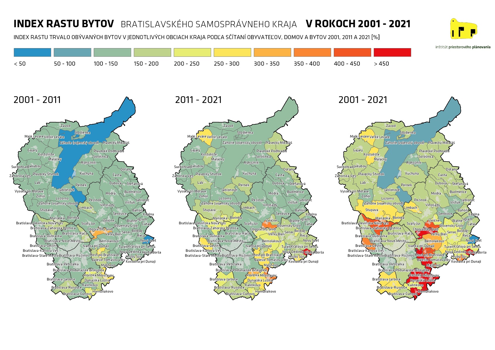 Index rastu trvalo obývaných bytov.