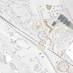 Situačná mapka výstavby Univerzitnej nemocnice Bratislava v lokalite Rázsochy